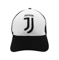Cappellino Juventus FC Ufficiale in cotone nero e bianco con logo ricamato